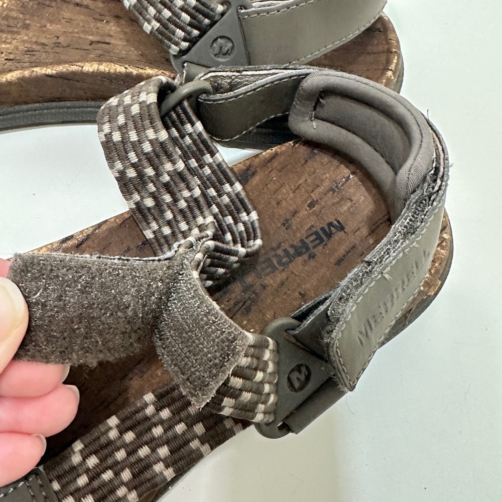 Merrell Boulder Performance Footwear Sandals Womens 9 Brown‎ Cork Outdoor Trail - Picture 4 of 12